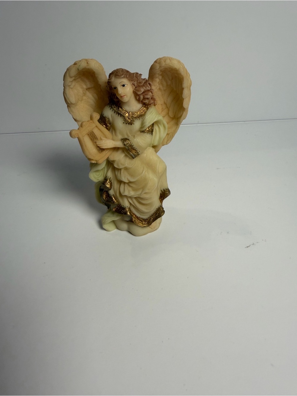 Seraphim Classics Gymbeline Angel w Harp Figurine Roman Inc w Box COA